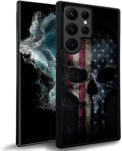 Miniatura 18 de DJSOK Funda compatible con Samsung Galaxy S22 Ultra, diseño con patrón de parachoques trasero, esquinas reforzadas antiarañazos, caver de TPU suave