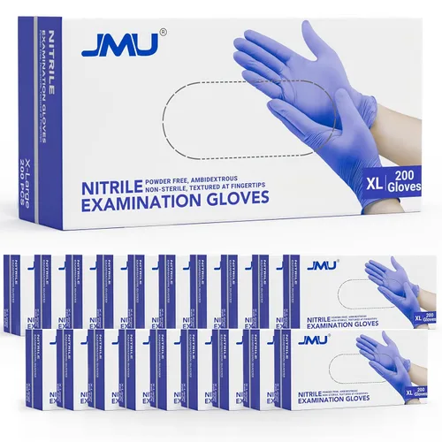 Miniatura 29 de JMU Guantes negros de nitrilo a granel mediano, caja de 1200, 3.5 mil, sin látex sin polvo