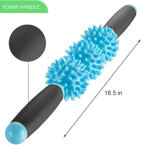 Miniatura 2 de Coolife Fascia Blasting Muscle Roller - Rodillo para masaje muscular, masajeador de celulitis, rodillo para fascia para celulitis y músculos Azul