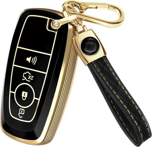 Miniatura 16 de Lucrum Compatible con funda para llavero Ford y llavero de cuero, funda para llavero para F150, F250, F350, F450, Edge Explorer (2018-2025)