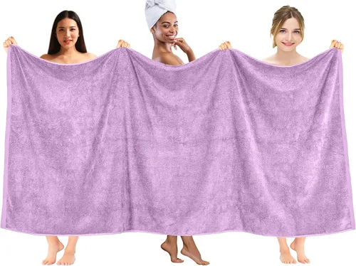 Miniatura 44 de DAN RIVER Paquete de 2 sábanas de baño de 35x70 pulgadas, sábanas de baño jumbo acanaladas para adultos, toallas grandes gruesas y absorbentes