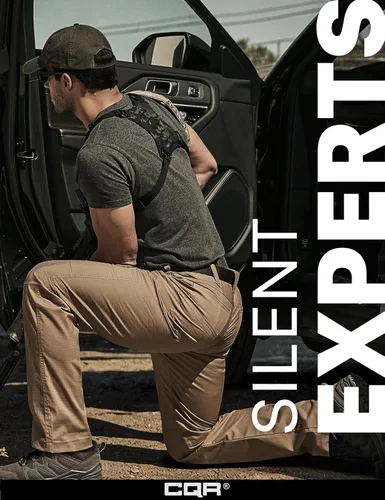 Miniatura 167 de CQR – Pantalones tácticos elásticos tipo cargo para hombre, resistentes al agua, de tela ripstop (antidesgarros), ligeros, ideales para uso diario