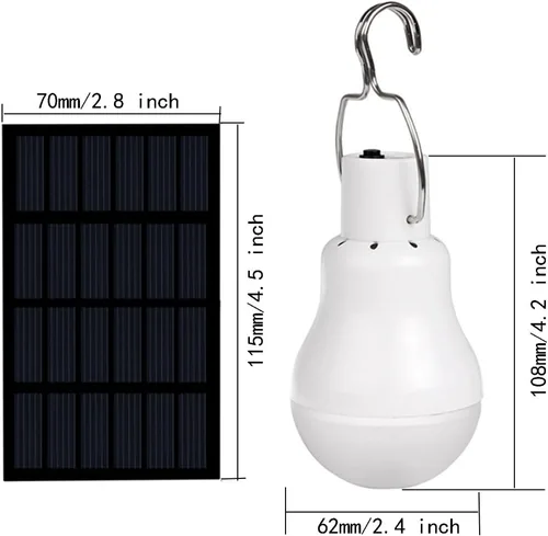 Miniatura 6 de Lámpara solar con control remoto, luces LED portátiles, panel de energía solar, iluminación LED para campamento, tienda de campaña, pesca nocturna