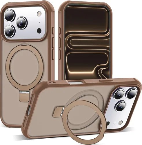 Miniatura 72 de SKYLMW – Funda compatible con iPhone 12 Pro Max y iPhone 13 Pro Max con soporte magnético invisible tipo anillo, fundas translúcidas para teléfonos