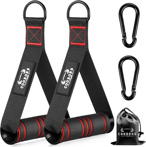 Miniatura 11 de Heavy Duty Exercise Handles, Gym Cable Handles for Cable Machine Attachments, D Handle Cable Attachments, Handles for Resistance Bands, Workout Negro