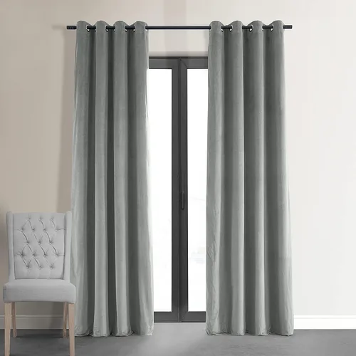 Miniatura 19 de Half Price Drapes VPCH-110602-84-GRBO cortinas oscurecedoras de ojales terciopelo