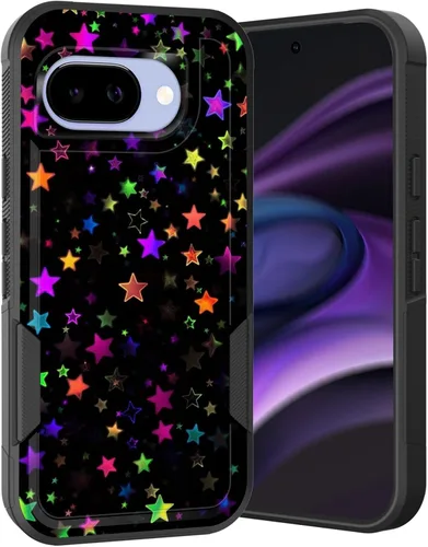 Miniatura 96 de Funda para Pixel 6A, Híbrida de Doble Capa de Servicio Pesado Resistente a Prueba de Golpes PC Duro + Funda Protectora de Silicona Suave para Google