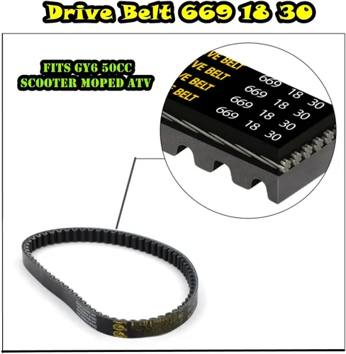 Miniatura 2 de Correa de transmisión 669-18-30 compatible con GY6 49cc 50cc 139QMB Caja corta Scooter Ciclomotor ATV Go Kart Roketa Taotao Vespa Jonway CVT Correa