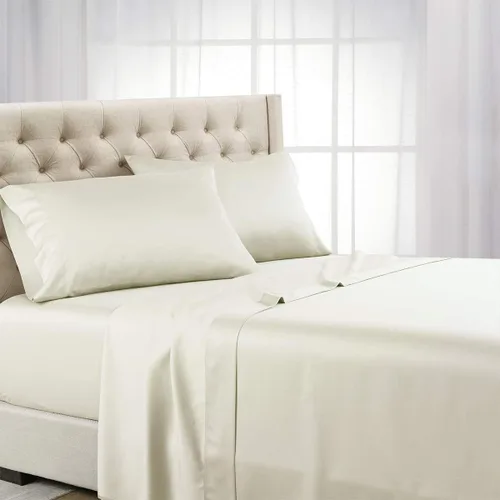 Royal Hotel ABRIPEDIC - Juego de sábanas de Tencel, tela suave y natural pura, 100% tejido Tencel Lyocell Marfil