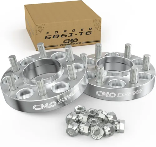 Customadeonly Espaciadores de Rueda 6x127 (6x5) 1 Pulgada (2 piezas) – Centro de Cubo 78.1mm – Pernos M12x1.5 – Compatible con Chevy Trailblazer,