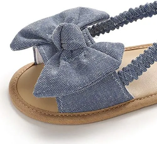 Miniatura 5 de Timatego Sandalias de verano para bebés y niñas con suela suave de flores, zapatos de vestir para cuna, recién nacidos, para recién nacidos