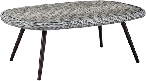 Miniatura 15 de Modway EEI-3176-GRY-GRY-SET - Sillón Endeavor de mimbre para patio al aire libre, 2 sillones, gris
