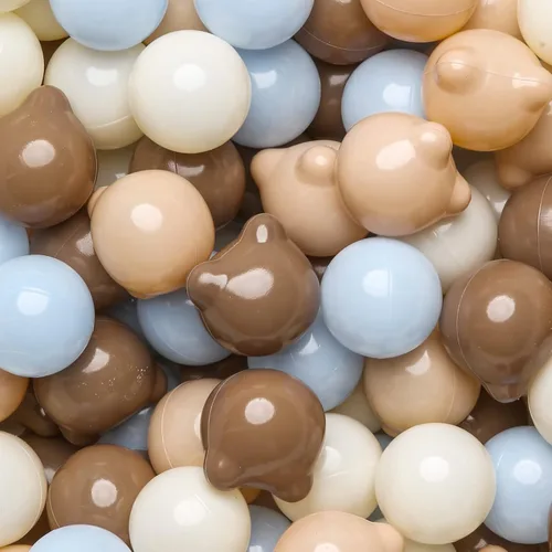 Miniatura 12 de GOGOSO Bear Ball Pit Balls Shapes BPA Free Plastic Play Balls Crush Proof Kids Toddlers Baby Pastel Pelotas Toy Shaped Giant Friendship Bracelet