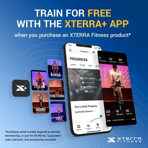 Miniatura 2 de XTERRA Bicicleta estática plegable para fitness, capacidad de peso de 225 libras