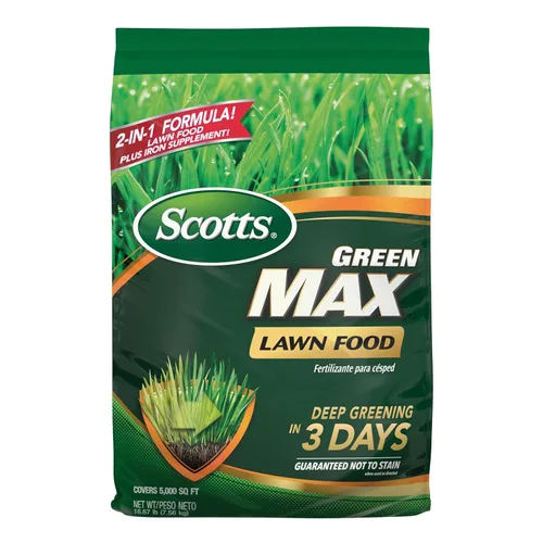 Miniatura 21 de Scotts Green Max Lawn Food, fertilizante para césped y suplemento de hierro para césped más verde, 10,000 pies cuadrados, 33.33 libras.