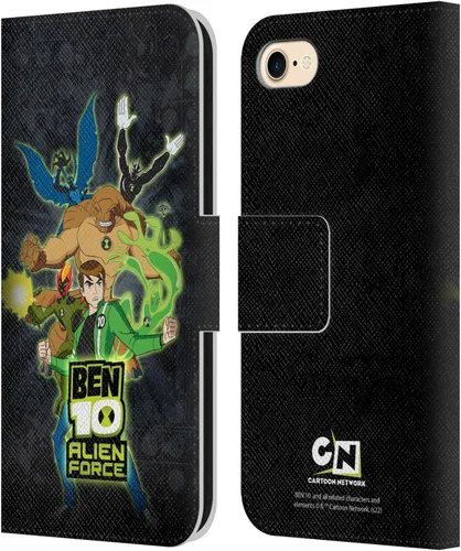 Miniatura 8 de Head Case Designs Funda con licencia oficial de Ben 10: Alien Force Ben's Jacket Graphics Funda de piel tipo cartera compatible con Apple iPhone