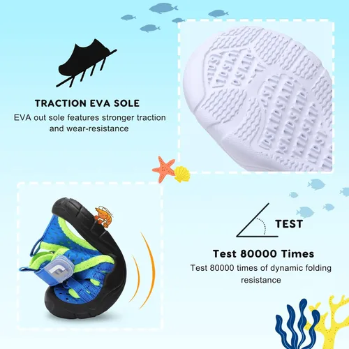 Miniatura 5 de JOINFREE Zapatos de agua para niños y niñas, transpirables, Qucik, tenis de agua seca, sandalias deportivas de playa, ligeras, descalzas, flexibles