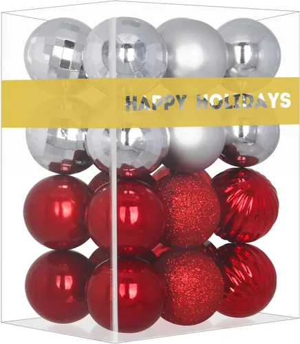 Miniatura 37 de Bolas de Navidad Grandes de 3.2" en Azul Bebé - Adornos para Árbol de Navidad, Bolas Colgantes Inastillables para Cumpleaños, Halloween, Boda