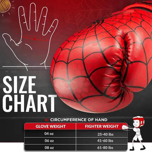 Miniatura 7 de WYOX Guantes de boxeo para niños de 4 onzas, 6 onzas, 8 onzas, guantes de boxeo juveniles para niños y niñas de 3 a 15 años, guantes de boxeo