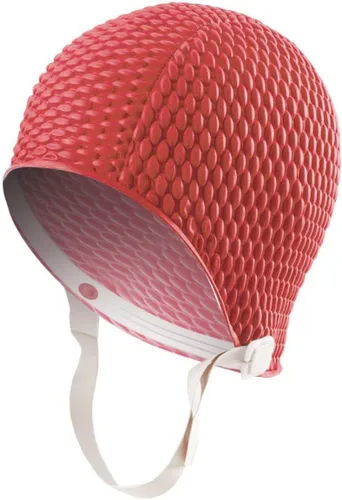 Miniatura 17 de Sporti Gorro de Natación de Burbujas, Gorro de Baño de Protección para Mujeres, Agarre Interior Antideslizante, Hecho de Látex/Goma y Mantiene