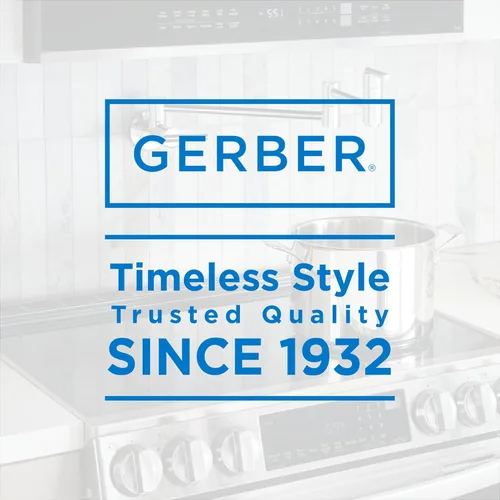 Miniatura 10 de Gerber Parma - Grifo de llenado de ollas para montaje en pared, para estufa de cocina con boquilla articulada de 22 pulgadas, válvulas de cierre
