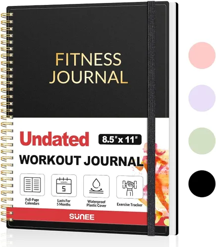 Diario de Fitness y Planificador de Entrenamiento para Mujeres y Hombres, A4 (21.6 cm x 27.9 cm) Diario de Entrenamiento y Libro de Planificación de