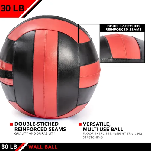 Miniatura 4 de JFit Wall Ball – Premium Soft Weighted Exercise Ball for Strength, Conditioning, Gym & Home Workouts, 4-30 LB