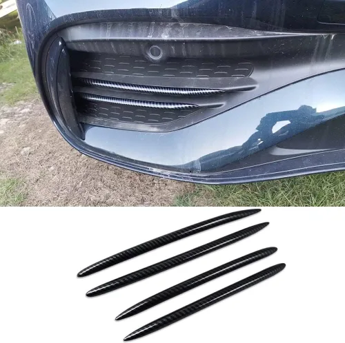 Para Mercedes-Benz 2022 2023 Clase C C300 C200 C220d AMG Cubierta de malla de luz antiniebla delantera Recortes Patrón de fibra de carbono