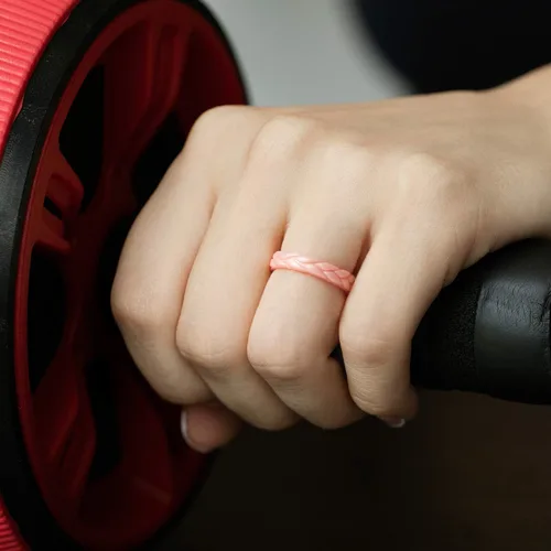 Miniatura 3 de ROQ - Anillos de boda de goma de silicona para mujer, anillo de boda de goma delgado, juego de joyería nupcial, anillos de aniversario, anillo