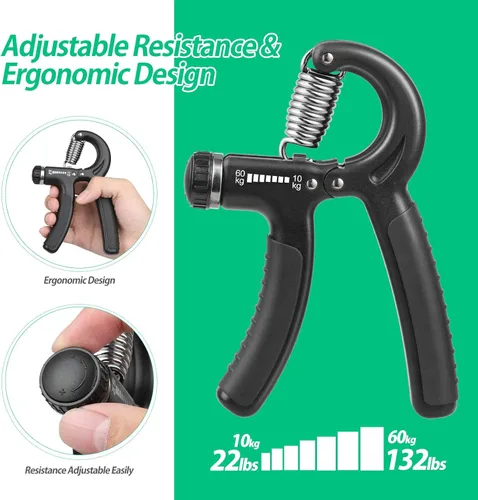 Miniatura 4 de NIYIKOW Entrenador de Fuerza de Agarre, Fortalecedor de Agarre de Mano, Fortalecedor de Agarre, Resistencia Ajustable, Fortalecedor de Antebrazo