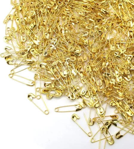 Miniatura 5 de 500 pasadores de seguridad de 0.787 pulgadas, pequeños alfileres de metal de seguridad para el hogar, oficina, manualidades, joyería (XBZ/dorado)