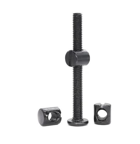 Miniatura 2 de cSeao Juego de 10 tuercas de barril M6 de 1.575 in, color negro, para muebles y sillas de cuna