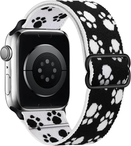 Correas elásticas de nailon compatibles con Apple Watch de 1.496 pulgadas, 1.575 pulgadas, 1.614 pulgadas, 1.654 pulgadas, 1.732 pulgadas, 1.732