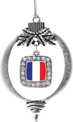 Miniatura 221 de Inspired Silver - Nana púrpura - Adorno de Navidad plateado - Adorno cuadrado para árbol de Navidad con circonita cúbica - Decoración colgante
