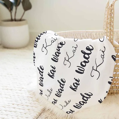 Miniatura 9 de Mantas con nombre personalizadas para bebés, niños y adultos. Manta con nombre personalizado del nombre del bebé. Manta con nombre personalizada