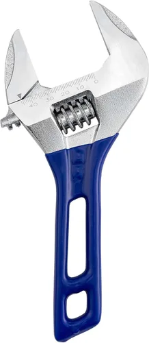 Llave inglesa ajustable de apertura grande con mango corto de 8 pulgadas