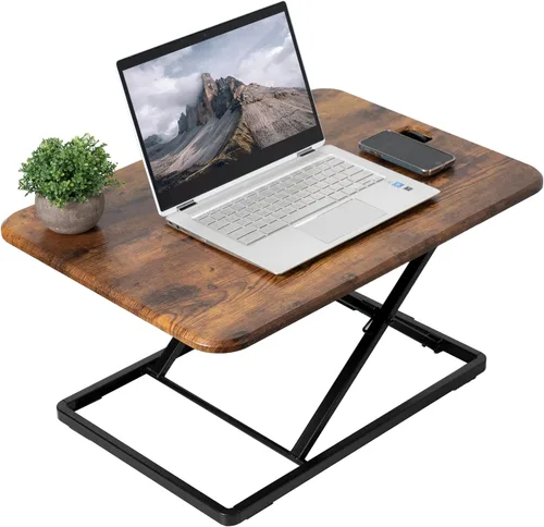Miniatura 14 de VIVO Desk-V001J - Elevador de escritorio de pie ajustable en altura superior, ultra delgado, convertidor de escritorio compacto para monitor o Negro