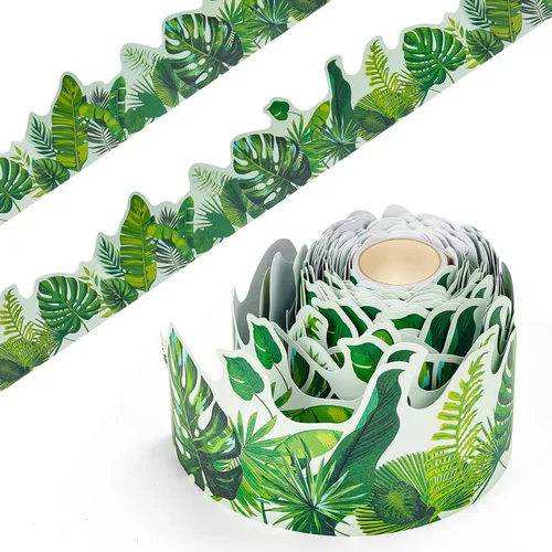 Miniatura 9 de Borde Decorativo Troquelado de Eucalipto de 49 pies para Tablón de Anuncios, Borde Decorativo de Aula, Pegatina de Borde Temático de Eucalipto