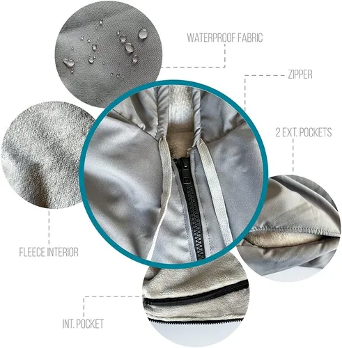 Miniatura 10 de MACAR Parka de natación impermeable con forro polar, ideal para actividades junto a la piscina y al aire libre