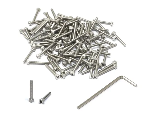 Miniatura 165 de iexcell 25 piezas M4 x 60/65/70/75/3.150 in paso de rosca 0.028 in acero inoxidable 304 cabeza hexagonal Tornillos Tornillos surtido Kit
