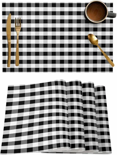 Miniatura 62 de Juego de 4 manteles individuales Boho de otoño, calabazas de acuarela para Acción de Gracias, resistentes al calor, lavables, para mesa, manteles