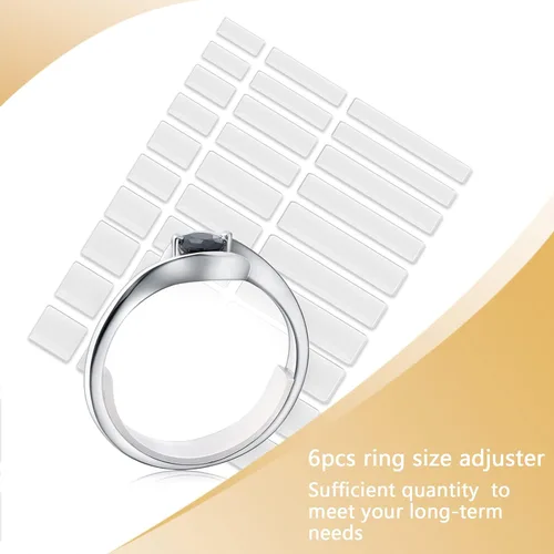 Miniatura 2 de Zonon Ajustador de tamaño de anillo invisible para anillos sueltos, 6 hojas, 234 piezas, reductor de tamaño de anillo transparente para mujeres