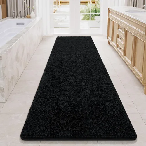 Miniatura 85 de LOCHAS Alfombra de Baño de Lujo Lanuda Tapete de Baño 24 x 17 Pulgadas, Alfombras de Baño Lavables Antideslizantes para Baño y Ducha, Alfombras