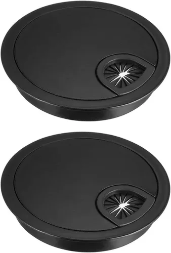 Miniatura 21 de uxcell Cubierta de agujero para cable, 2 pulgadas/1.969 in, aleación de zinc, para cable de escritorio, ojales para oficina, PC, organizador