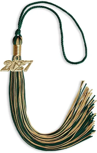 Miniatura 228 de Endea Graduation - Borla de doble color mixto con fecha dorada (negro/dorado antiguo, 2021)