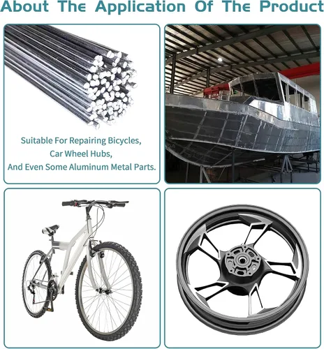 Miniatura 4 de Varilla de soldadura de aluminio 1/16 para antorcha de propano, varillas de soldadura de aluminio con núcleo de fundente, sin necesidad de flujo
