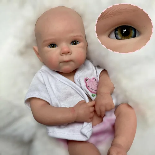 Miniatura 3 de Gileutay Muñeca de silicona de cuerpo completo de 12 pulgadas, muñecas de bebé recién nacidas realistas que parecen bebés de la vida real