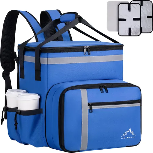 Mochila de entrega de alimentos GoHimal, bolsas aisladas para entrega de alimentos para bicicleta de comida para llevar, bolsa grande de pizza para