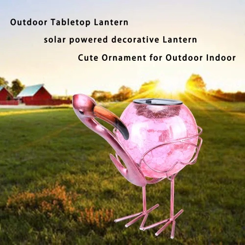 Miniatura 2 de Lámpara solar colgante para aire libre, decorativa, impermeable, flamenco, LED, lámpara de mesa para patio, jardín