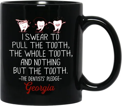 Miniatura 16 de Taza de café con texto en inglés "A Truly Great Dentist Is Hard To Find Difficult", taza de café negra de 11 onzas y 15 onzas, regalo personalizado